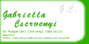 gabriella cservenyi business card